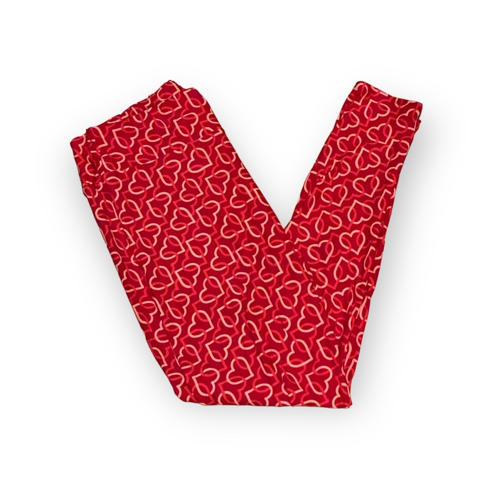 TC LuLaRoe Valentine’s Day Holiday NEW Leggings Fab Interlocking Hearts 12-18